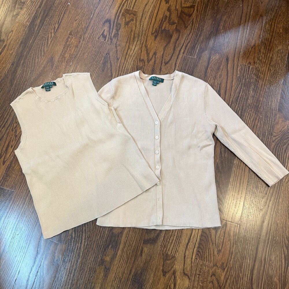 Lauren Ralph Lauren, Cotton Sweater Set, Women's M, GUC